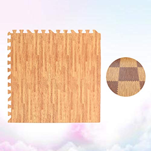 LIOOBO Tapete de piso de espuma de grão de madeira de 30 cm para academia infantil