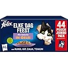 Felix Purina Fantastic Wet Adult Cat Food Variety Pack, 44 x 85g Sachets, 1 Count