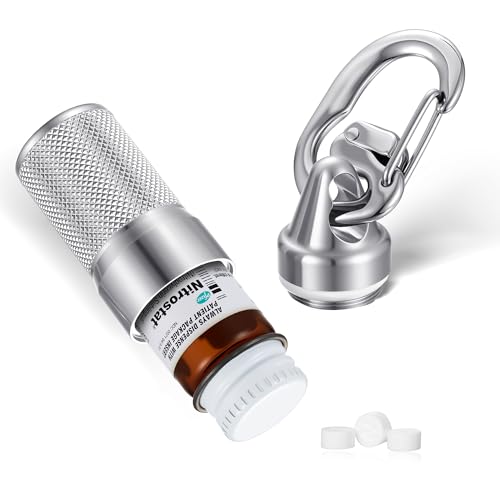 Divoti Vault: Double-Shield Stainless Steel Keychain Designed to Fit Original Amber Nitroglycerin Bottles for 100% Light-Block & Crushproof Security
