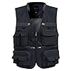 KEFITEVD Heren Outdoor Sneldrogend Visvest Ademend Fotografie Vesten Camping Jacht Vest met 16 Zakken