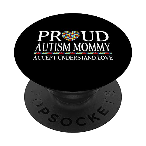 Proud Autism Mommy Family Autism Awareness Day PopSockets PopGrip Intercambiabile