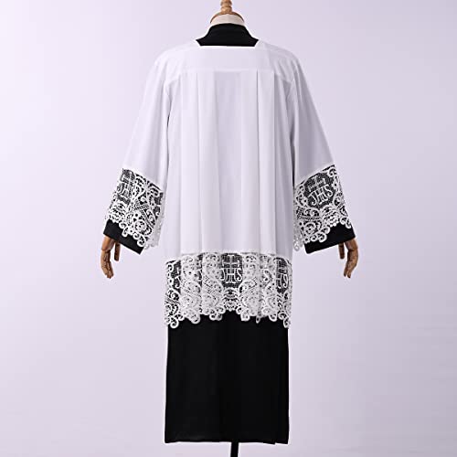 Ensemble vêtements liturgiques pour office religieux avec robe de chorale et surplis