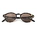 J+S Hali Small Round Polarized Sunglasses for Women Men | Spring Hinge Polycarbonate Frame | Polarized 100% UV 400 | Trendy Retro Style | Medium-Small Fit (Tortoise Frame/Brown Lens)