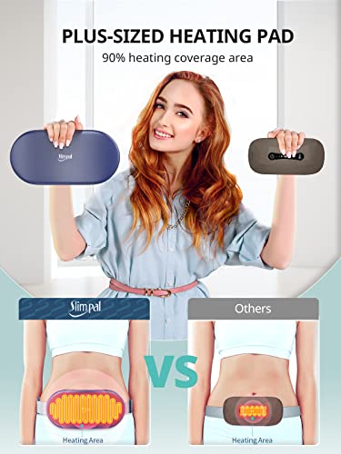 Image of Slimpal Heating Pad for Period Cramps, Plus-Sized Portable Electric Heating Pad, Menstrual Cordless Heat Belt Back, Belly, Waist Pain Relief, Christmas Stocking Gift for Her Girl Women, Light Pink