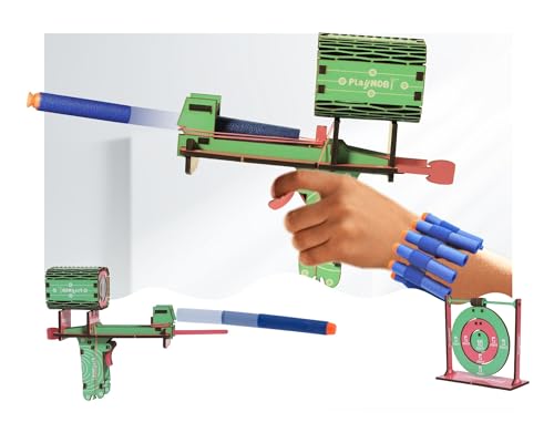 Image of Foam Blaster Gun Toy - DIY STEM Launcher, Foam Dart Shooting Toy Gun with Sniper Scope | Activity Kit Included | Educational Gift for Boys & Girls, Birthday Present for Kids 6,7,8,9,10,11,12