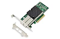 DIGITUS SFP+ Netzwerkkarte PCIe – 10 Gigabit Ethernet – 2-Port PCI-Express Adapter – Intel Chipsatz – 9K Jumbo Frames – VLAN – 10 Gbit/s – Low Profile Slotblende – für Server und Homelab – Ansicht 2