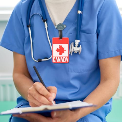 Étiquette bagage Canada résistante avec feuille d'érable lot de 2
