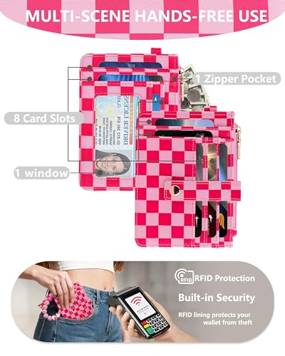 Image of Wristlet Wallet for Women, Keychain Wallet with AirTag Holder