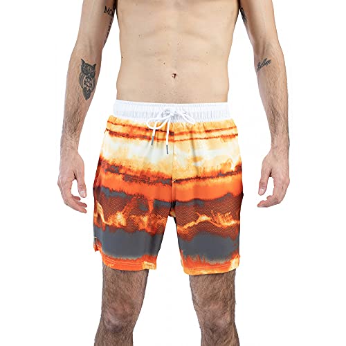 Spyder Men's Standard 7" Tie-Dye Volley Swim Trunks, Orange, Xxl #TOP10