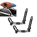 XHTLLO 2Pcs Kayak Roof Rack, Foldable J Bar Car Roof Rack, Universal Kayak Rack, Adjustable Car Top Mount Carrier for Car, SUV, Pickup, Trucks, Kayaks