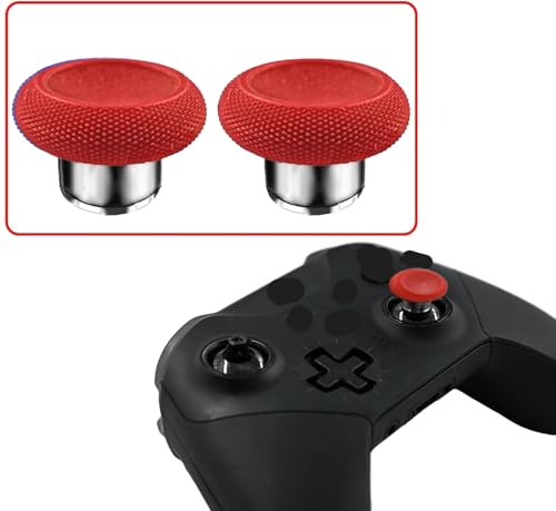 Image of 2 in 1 Short Metal Thumbsticks Replacement for Elite Series 2 Core Controllers, Replacement Thumbsticks for Xbox Elite Series 2 Controllers(Red)