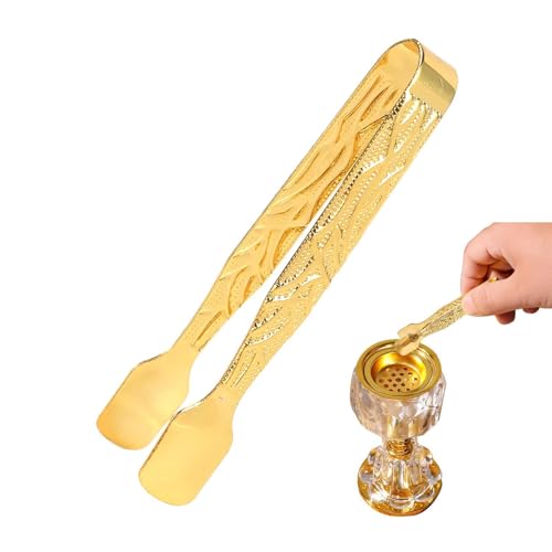 Pinzas de incienso, abrazadera de disco de carbón de metal para briquetas de carbón y tabletas de incienso, pinzas de carbón de 3.74 pulgadas, para meditación, estudios de yoga, iglesia y uso