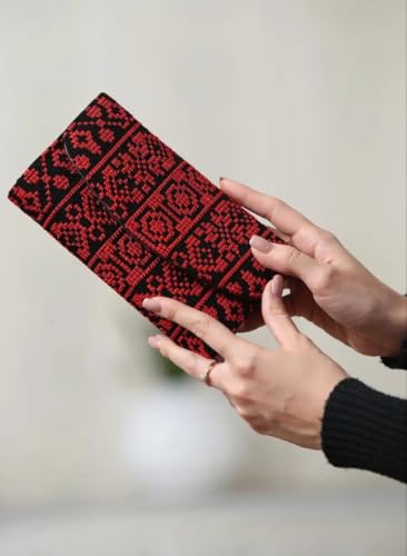 Elegant Embroidered Large Wallet – Spacious & Stylish Handmade Accessory, Durable Fabric, Perfect for Women’s Everyday Use (Black)3