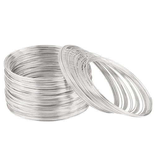 800 Loops Silver Memory Wire 22 Gauge Jewelry Wire Beading Wire for Jewelry Making, Rings, Necklace...