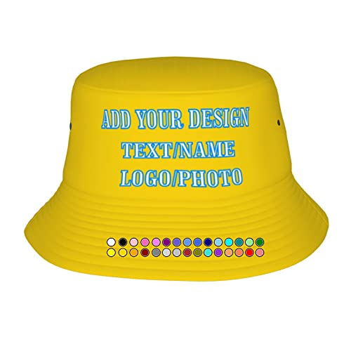 Custom Bucket Hats Personalized Fisherman Fishing Sun Cap - Customized Casual Unisex Hat for Women Men Teens (color09)