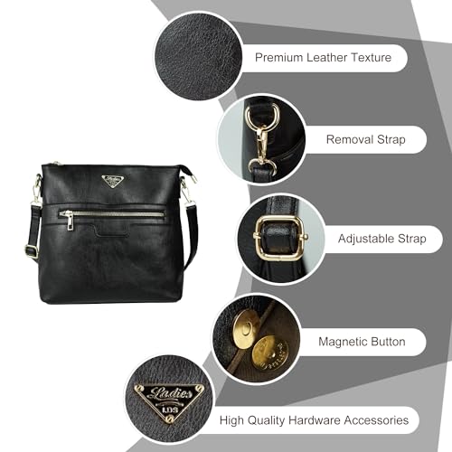 Leather Crossbody Bags for Women Medium Size, Trendy Soft Cross Body Bag for Woman 2024, Women's Crossbody Purses Travel4