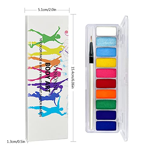 Maquiagem de pintura corporal - Neon Face Paint Water Liner | 10 cores de pintura corporal cores pal