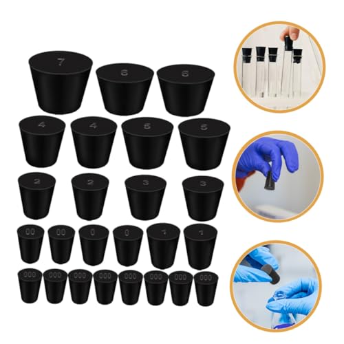 Bouchon en caoutchouc de tube SOLUSTRE flacon bouteille : scellant conique étanche universel