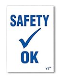Donkey Auto Products Static Cling Car Inspection Stickers - Safety Ok (100 per Pack) Blue