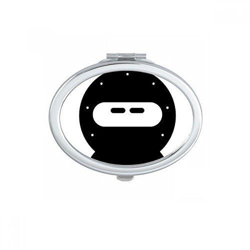Miroir compact alien et robot ovale pour maquillage de poche portable