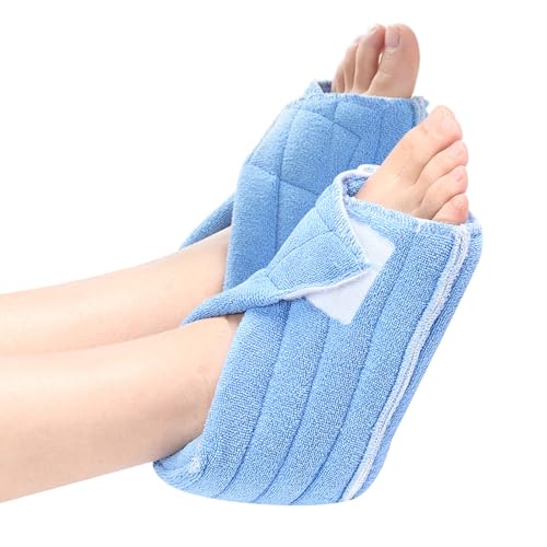 ANKROYU Taloneras Antiescaras de Almohadillas, protección ajustable del tobillo de mantener el calor y aliviar las llagas, protector del talón, taloneras y coderas, Cojín Antiescaras Pies Suave