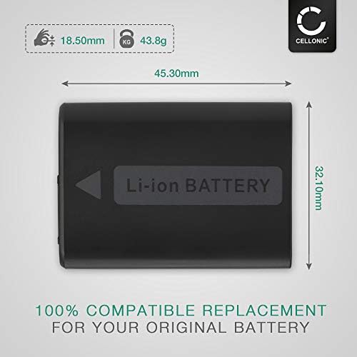 CELLONIC® NP-FW50 Battery Replacement for Sony Alpha 6000 A6000 A6300 A5000 A5100 A3000, A7 II A7S II A7R II, NEX-3 NEX-5 NEX-5N NEX-6 NEX-7, NEX-F3 1050mAh Camera Spare Backup Power Pack  