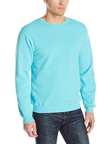 Fruit Of The Loom Men's Fleece Crew Sweatshirt, Scuba Blue, Small #TOP16