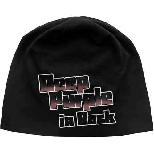 Bonnet Deep Purple Rock noir accessoire hiver musique pour fan