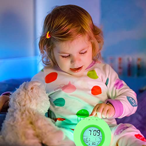 Tarklanda Alarm Clock For Kids,Moon Stars Projector Alarm Clock,7 Color Changing Night Light,Snooze Touch Control Temperature For Kids’ Bedroom, Digital Clock For Girls Boys Children Birthday Gifts #TOP5