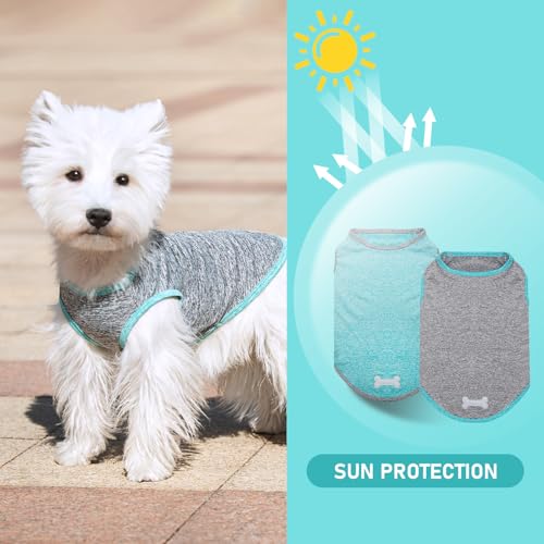 KYEESE 2Pack Dog Shirt for Small Dogs Sun Protection Tank Top for Summer | Reflective for Safety, Lightweight & Breathable, Shedding Control, Skin-Friendly for Sensitive Dogs, Easy On/Off, Quick Dry - Image 3
