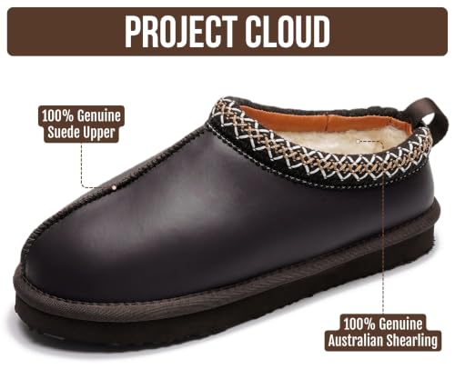 Image of Project Cloud 100% Genuine Leather Shearling Slippers for Women (Nerita)