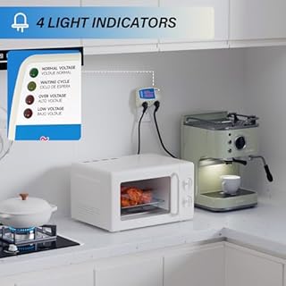 BSEED Voltage Protector, 3 Outlet Plug in Surge Protector for Home Appliance Multi Function Plug with Protection Wall Mount Power Suppressor for TV/PC/Refrigerator 125V, 1875W, 1 Pack