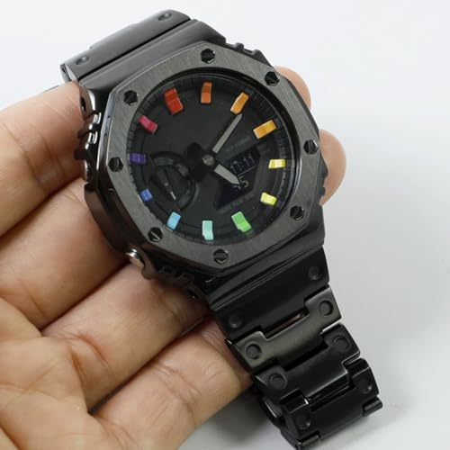 Image of Stainless Steel Quick Release Strap Compatible with Men's G-Shock GM2100 GM5600 Watch Band Replacement