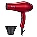 1875W Infrared Professional Salon Hair Dryer, Negative Ionic Blow Dryer for Fast Drying, DC Motor Light Weight Low Noise Hair Blow Dryers with Concentrator - Red