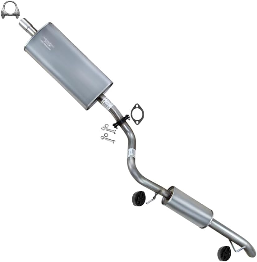 Exhaust Muffler Resonator Pipe Kit Compatible with Ford Escape 2005-2008 2.3L | Ford Escape 2005-2008 3.0L | Stainless Steel | Northeastern Exhaust | Includes Clamp, Hangers, Gasket, Bolt Kit