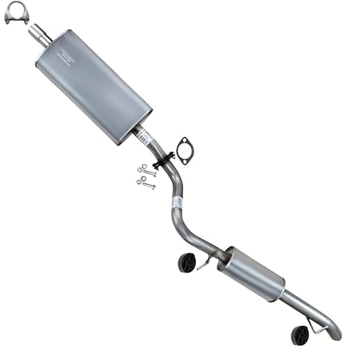 Exhaust Muffler Resonator Pipe Kit Compatible with Ford Escape 2005-2008 2.3L | Ford Escape 2005-2008 3.0L | Stainless Steel | Northeastern Exhaust | Includes Clamp, Hangers, Gasket, Bolt Kit