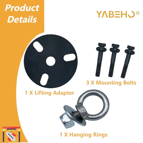 Image of Outboard Engine Lifter Ring Tool with Adapter and Ring Compatible with OMC, Johnson, BRP, ETEC Outboard Motor