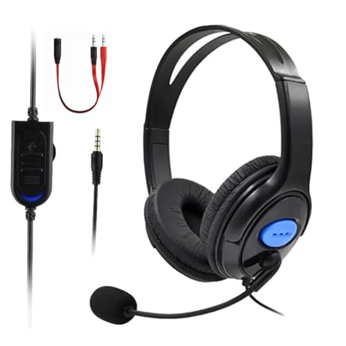 Wired Headset with Noise-Cancelling Mic for PC, Laptop, Mac - Over-Ear Office Computer Headset Headphone with Volume Control, Mic Mute, Telephone Headsets For Zoom, Skype, MS Teams, Call Centers