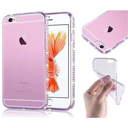 Cadorabo Funda para Apple iPhone 6 / iPhone 6S Funda de Silicona TPU Cristal en Violeta – Cubierta Protectora Super Delgada e Flexible con Antichoque – Gel Case Cover Carcasa Protección Ligera