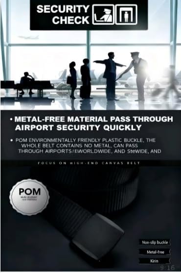 Tactical Belt for Men, Nylon Webbing with Quick Release Plastic Buckle,50" Extra Long Heavy Duty Utility Belt - Image 6