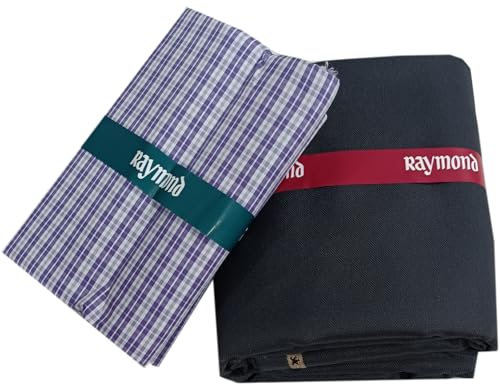 Image of Raymond Premium Unstitched Formal Shirt Fabric, Cotton Blend Stripes, 150 x 150 cm, Regular Fit, Professional Wear Collection