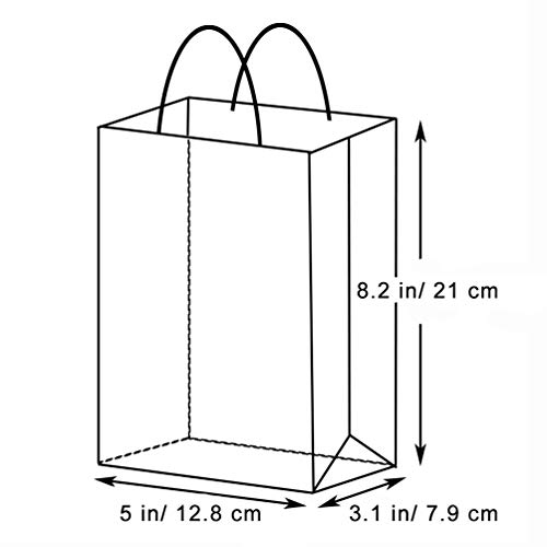 Azowa Gift Bags Blue Kraft Paper Bags With Handles (Blue, 25 Ct) #TOP1