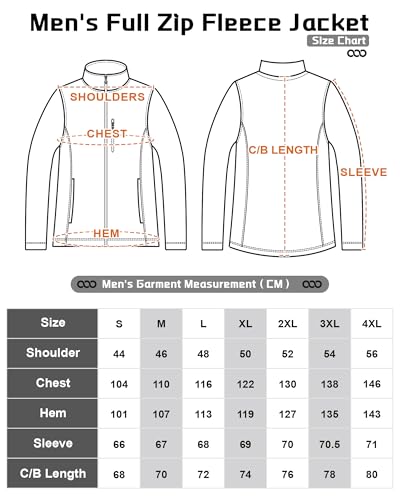 33,000ft Herren Fleecejacke Stehkragen Warm Jacke Männer Leichte Strickjacke Übergangsjacke Outdoor Sweatjacke für Wandern Laufen Freizeit Braun XL
