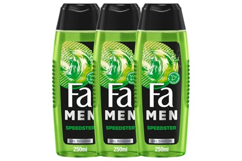 Gel douche homme peaux fatiguées Fa Men Speedster formule végane lot de 3
