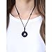COAI Collar Ajustable con Colgante Pixiu de Obsidiana Negra