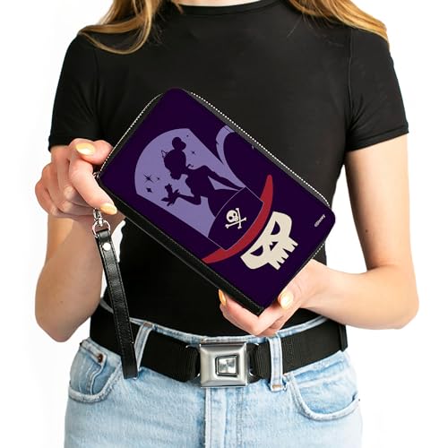 Buckle-Down Disney Wallet, Zip Around, The Princess and the Frog Dr Facilier Tiana Top Hat, Vegan Leather4