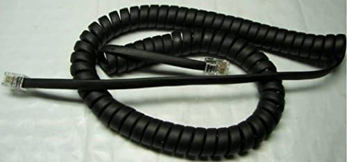 Mitel 9 Ft Black Handset Cord for IP 5000 Series Phones - 13 inches Long / 9 Foot When Stretched image 2