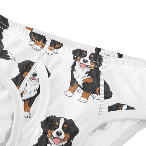 CHIFIGNO Cute Dog White Briefs for Boys Soft Cotton Underwear Little Boy Printed Briefs Underwear4