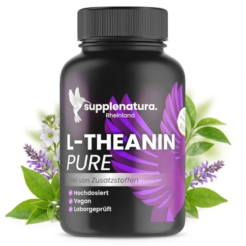 L Theanin | IDEAL DOSIERT: 200mg | 240 Kapseln | Laborgeprüft & Hochrein | L-Theanin von SUPPLENATURA®