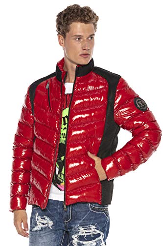 Cipo & Baxx Herren Winterjacke Steppjacke Outdoor Jacke Warm Glänzend...